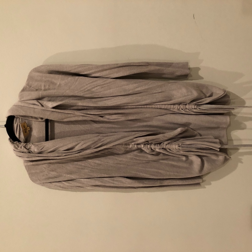 tan cardigan